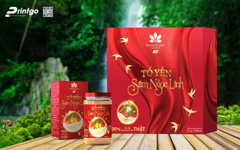 Mẫu hộp quà tết sâm Ngọc Linh