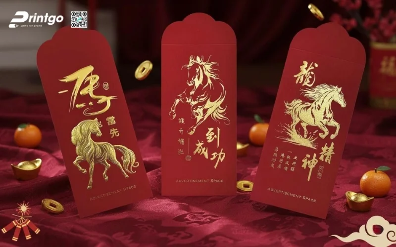 Mẫu bao lì xì ngân hàng có linh vật con ngựa Mẫu bao lì xì ngân hàng có linh vật con ngựa