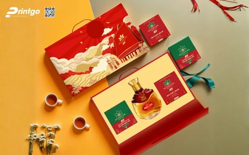 Mẫu hộp quà tết sâm Ngọc Linh