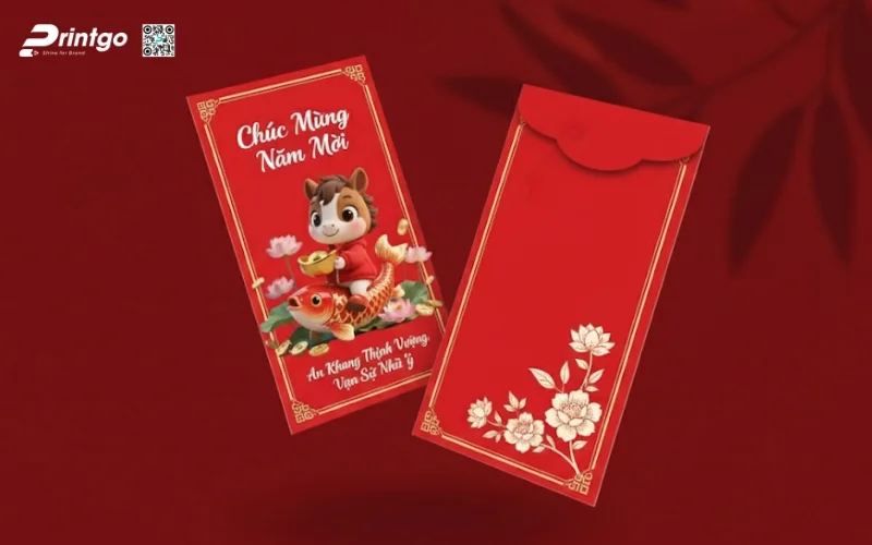 Mẫu bao lì xì con ngựa dễ thương dành cho gia đình