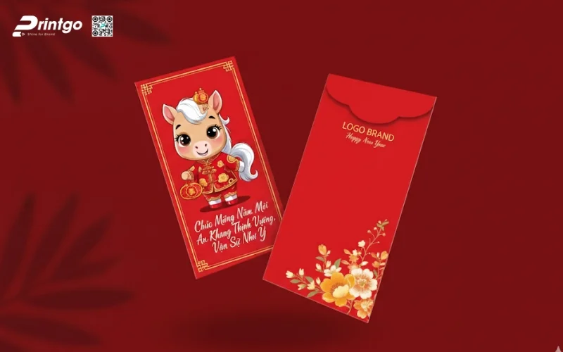Mẫu bao lì xì con ngựa dễ thương dành cho gia đình