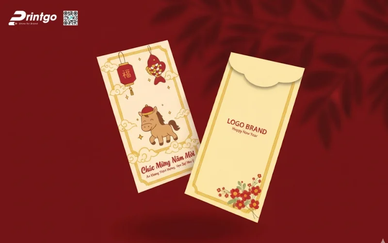 Mẫu bao lì xì con ngựa dễ thương dành cho gia đình