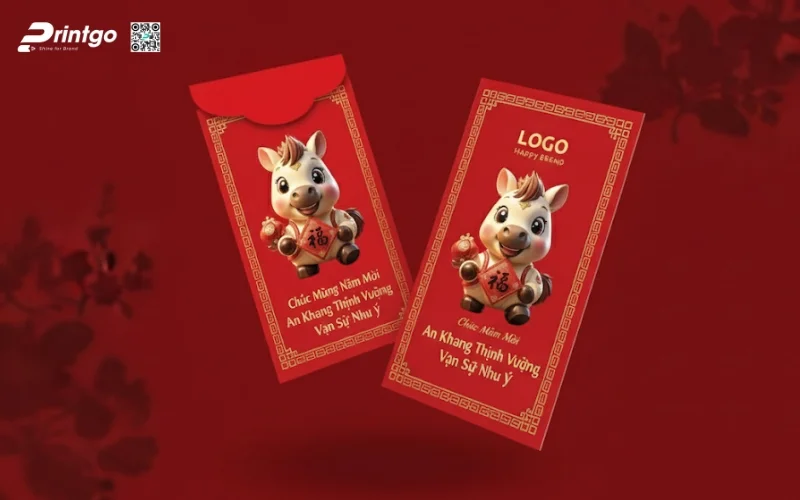 Mẫu bao lì xì con ngựa dễ thương dành cho gia đình