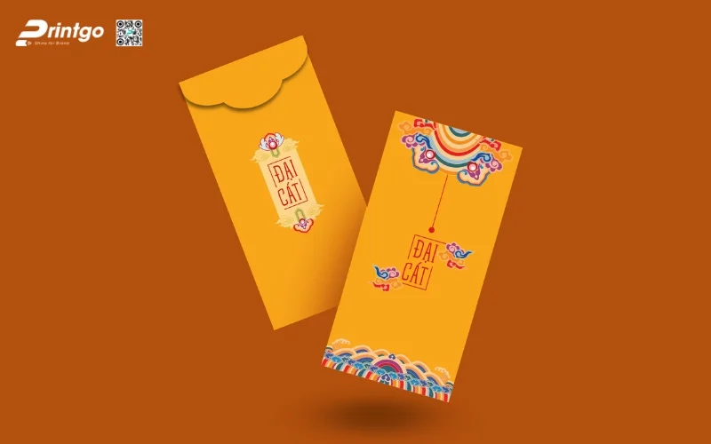 Mẫu bao lì xì con ngựa truyền thống, hoạ tiết Á Đông