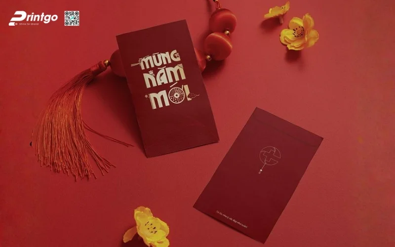 Mẫu bao lì xì con ngựa truyền thống, hoạ tiết Á Đông