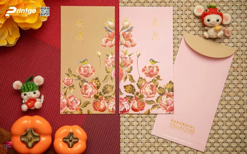 Mẫu bao lì xì con ngựa truyền thống, hoạ tiết Á Đông