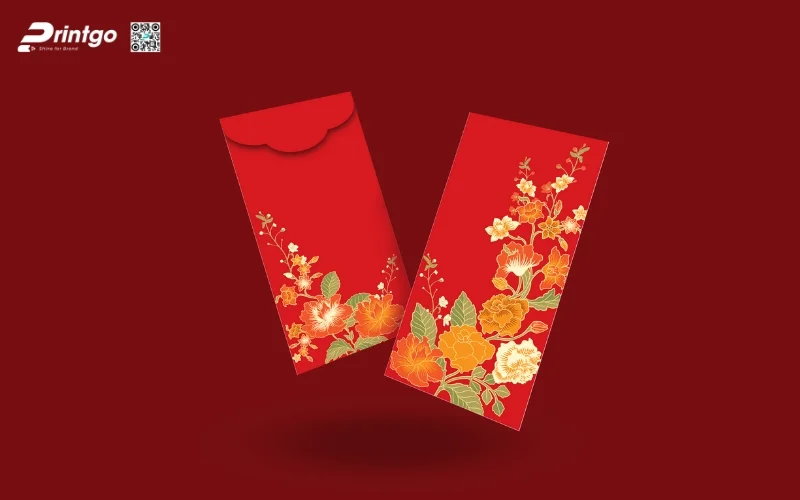 Mẫu bao lì xì con ngựa truyền thống, hoạ tiết Á Đông