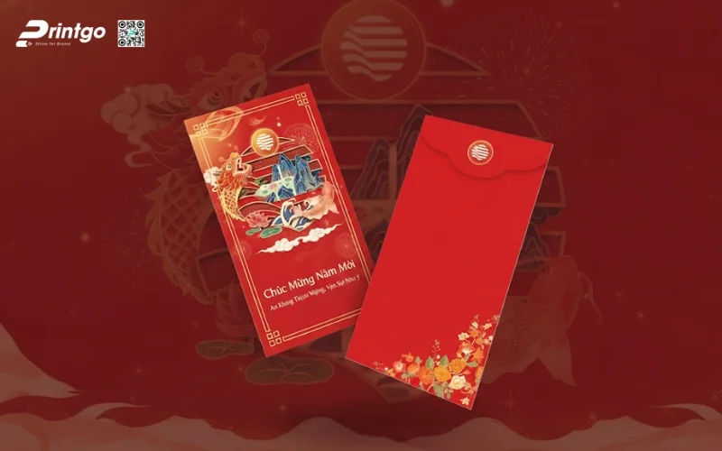 Mẫu bao lì xì con ngựa truyền thống, hoạ tiết Á Đông