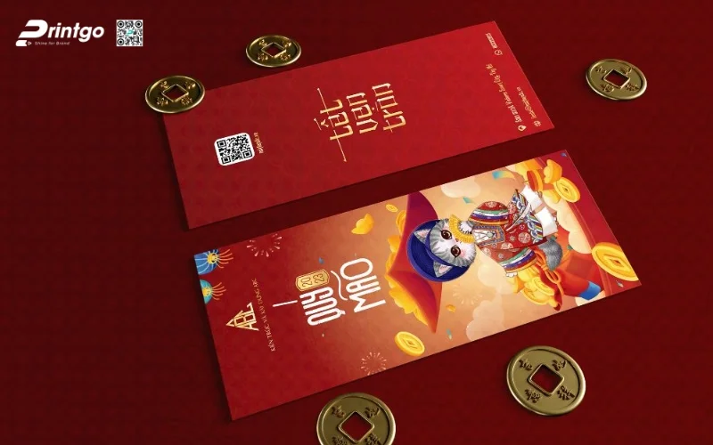 Mẫu bao lì xì con ngựa truyền thống, hoạ tiết Á Đông