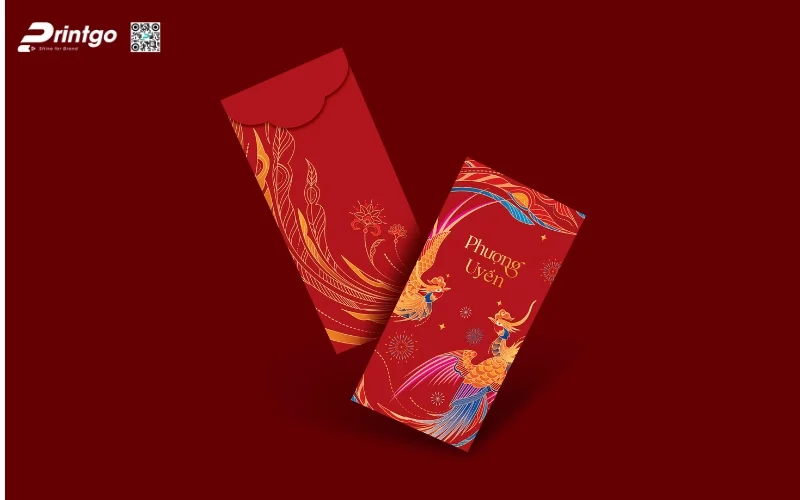 Mẫu bao lì xì con ngựa truyền thống, hoạ tiết Á Đông
