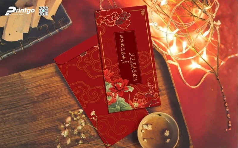 Mẫu bao lì xì con ngựa truyền thống, hoạ tiết Á Đông