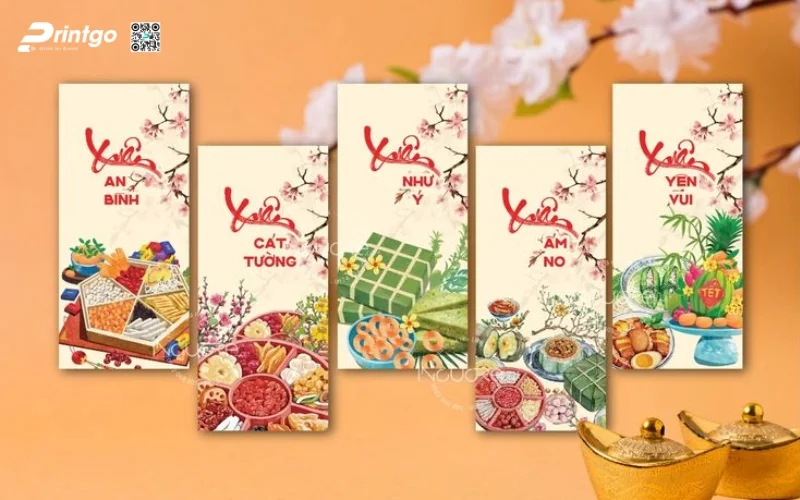Mẫu bao lì xì con ngựa truyền thống, hoạ tiết Á Đông