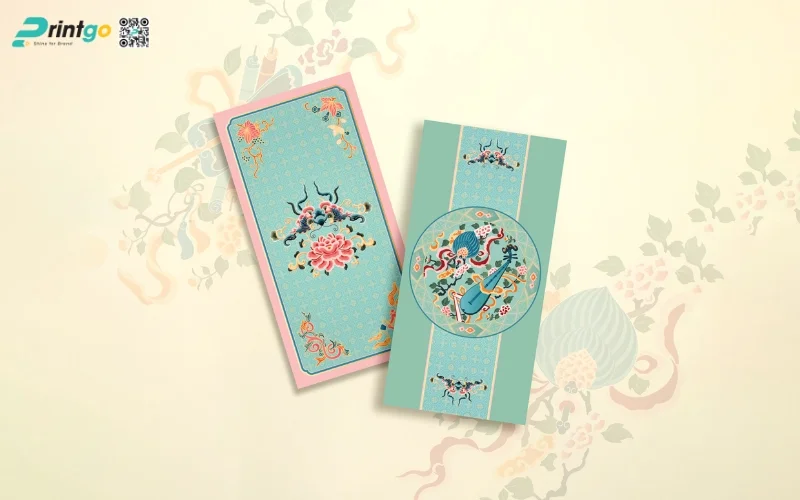 Mẫu bao lì xì con ngựa truyền thống, hoạ tiết Á Đông