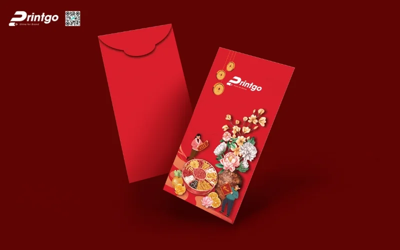 Mẫu bao lì xì con ngựa truyền thống, hoạ tiết Á Đông