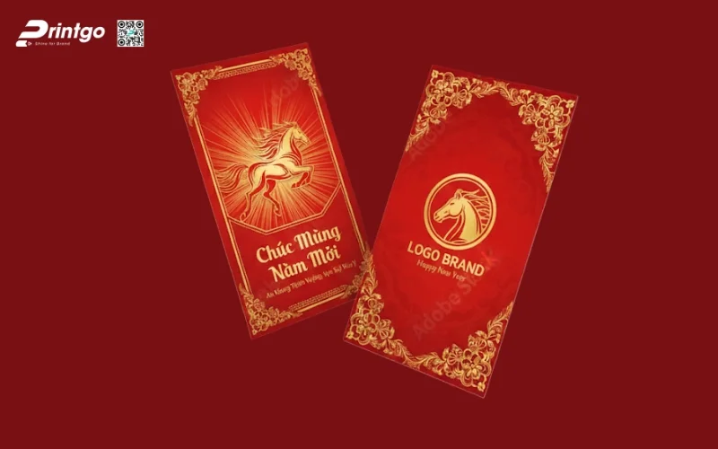 Mẫu bao lì xì con ngựa màu đỏ mang lại may mắn