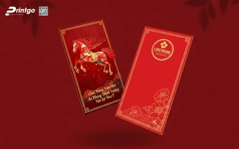 Mẫu bao lì xì con ngựa màu đỏ mang lại may mắn