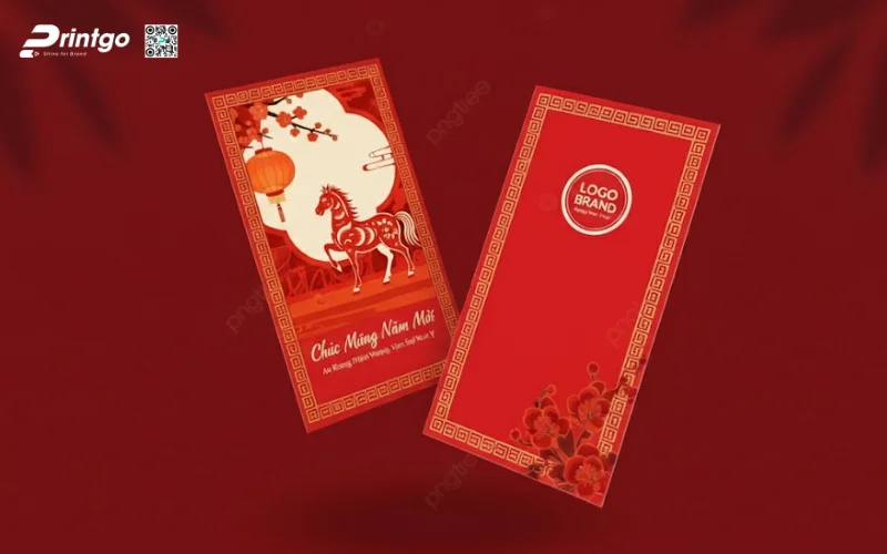 Mẫu bao lì xì con ngựa màu đỏ mang lại may mắn