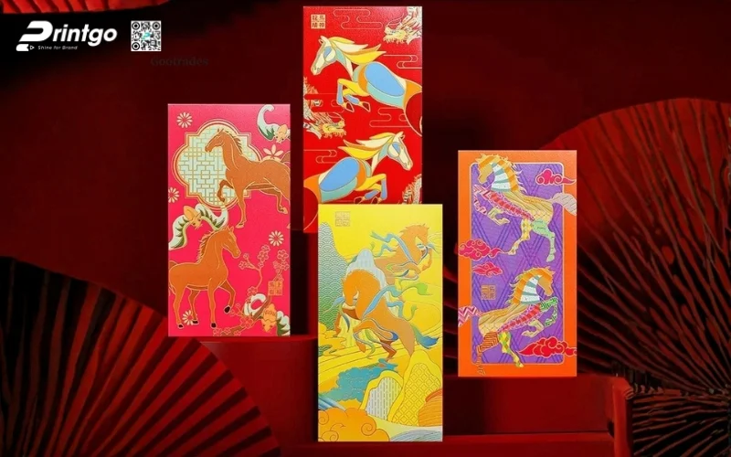Mẫu bao lì xì ngân hàng có linh vật con ngựa Mẫu bao lì xì ngân hàng có linh vật con ngựa