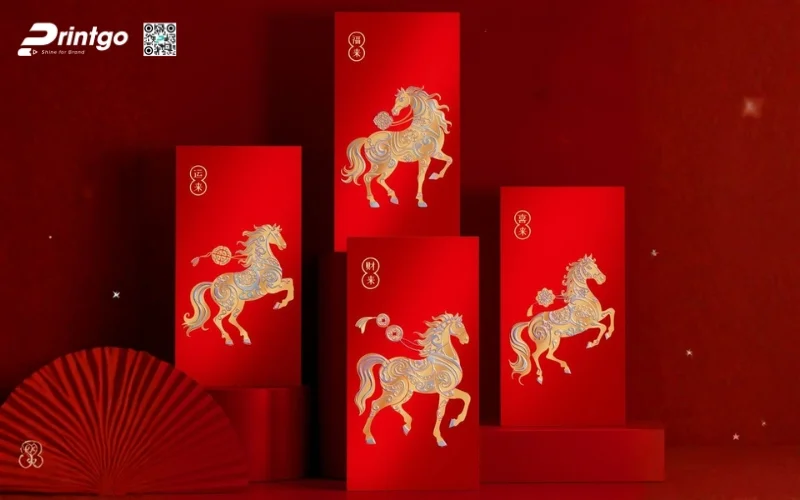 Mẫu bao lì xì ngân hàng có linh vật con ngựa Mẫu bao lì xì ngân hàng có linh vật con ngựa