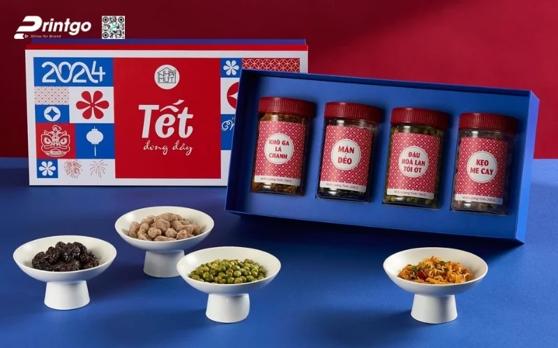 Một số mẫu hộp quà tết 4 món