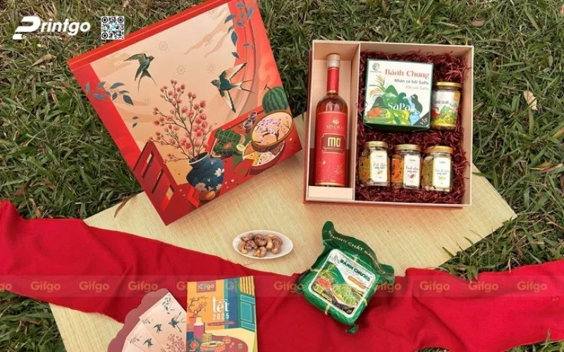 Mẫu hộp quà tết 6 món quy cách âm dương
