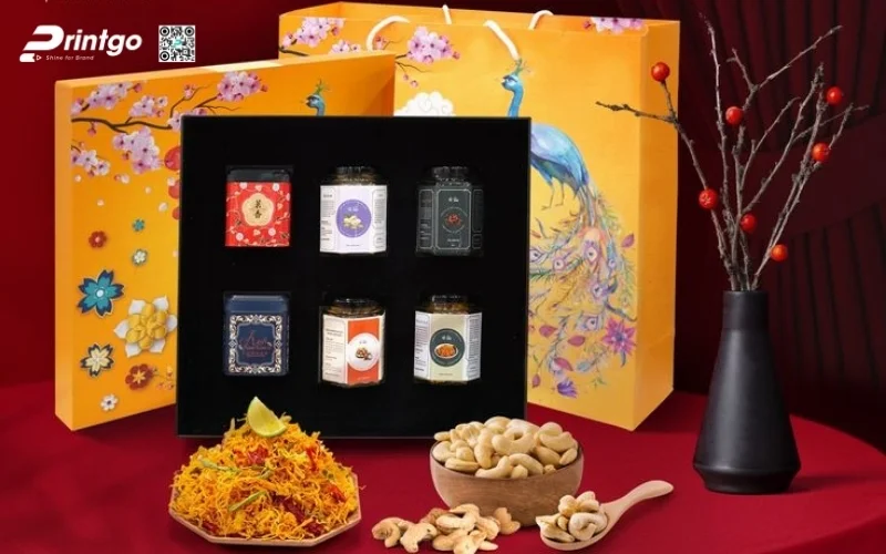 Mẫu hộp quà tết 6 món quy cách âm dương