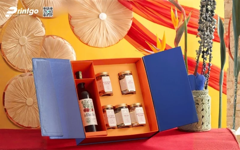 Mẫu hộp quà tết 6 món dạng cánh bướm