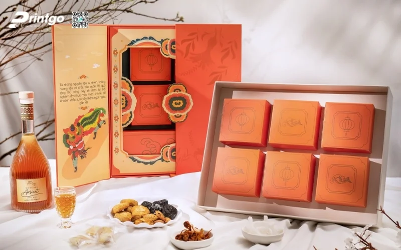Mẫu hộp quà tết 6 món dạng cánh bướm