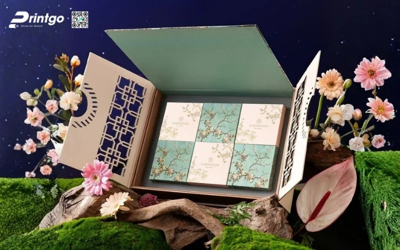 Mẫu hộp quà tết 6 món dạng cánh bướm