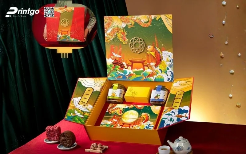 Mẫu hộp quà tết 6 món dạng cánh bướm