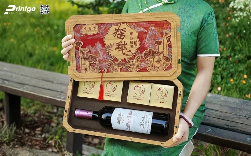 Mẫu hộp quà tết bằng gỗ âm dương phổ biến