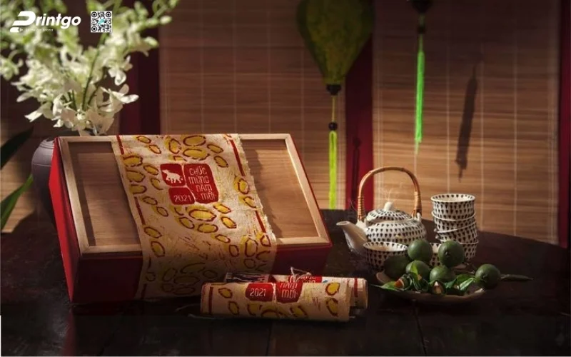 Mẫu hộp quà tết bằng gỗ âm dương phổ biến