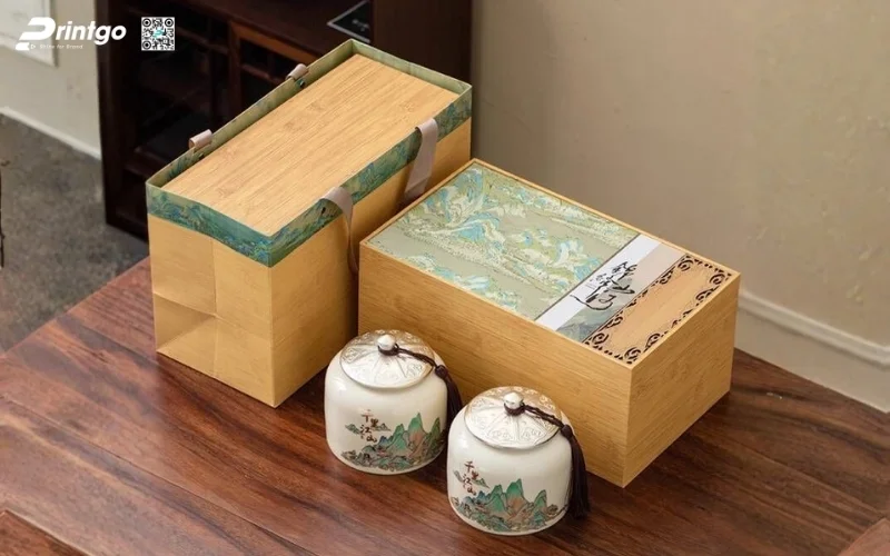 Mẫu hộp quà tết bằng gỗ âm dương phổ biến