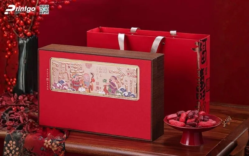 Mẫu hộp quà tết bằng gỗ âm dương phổ biến