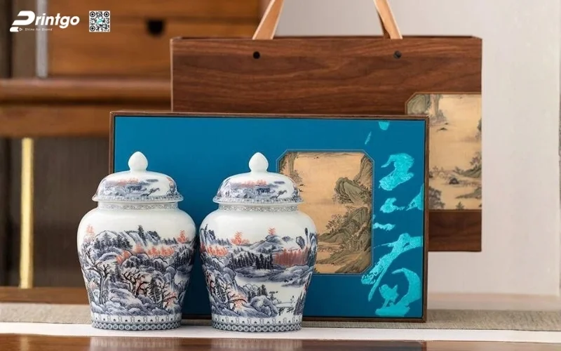 Mẫu hộp quà tết bằng gỗ âm dương phổ biến