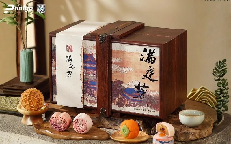 Mẫu hộp quà tết bằng gỗ âm dương phổ biến