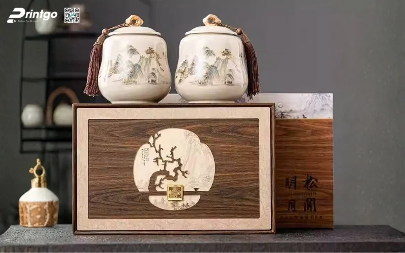 Mẫu hộp quà tết bằng gỗ âm dương phổ biến