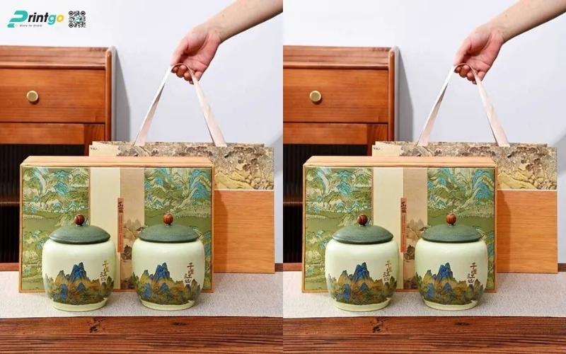 Mẫu hộp quà tết bằng gỗ âm dương phổ biến