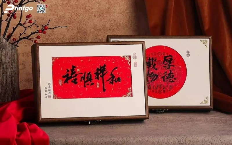 Mẫu hộp quà tết bằng gỗ nắp lật có bản lề