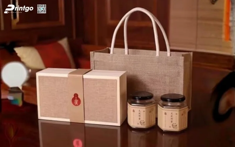 Mẫu hộp quà tết bằng gỗ nắp lật có bản lề