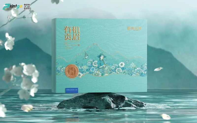 Mẫu hộp quà tết không rượu hình chữ nhật 