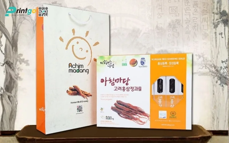 Mẫu hộp quà tết nhân sâm nguyên củ