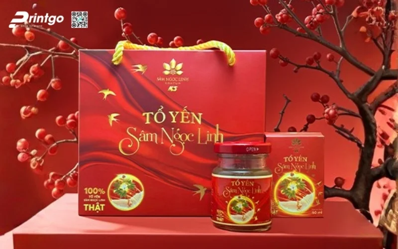Mẫu hộp quà tết sâm Ngọc Linh