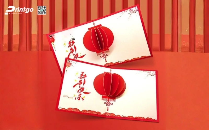 Mẫu thiệp chúc Tết khách hàng 3D