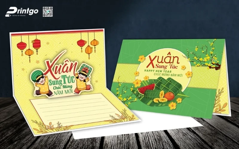 Mẫu thiệp chúc Tết khách hàng 3D