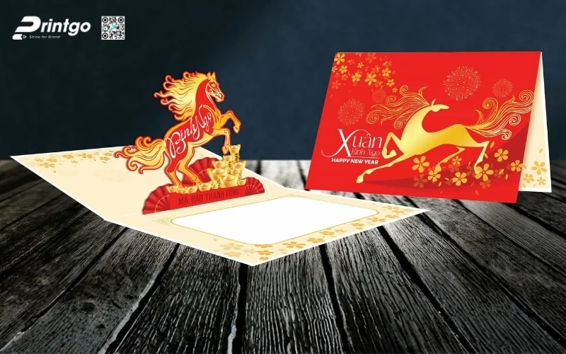 Mẫu thiệp chúc Tết khách hàng 3D