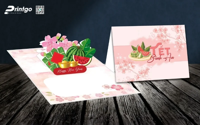 Mẫu thiệp chúc Tết khách hàng 3D