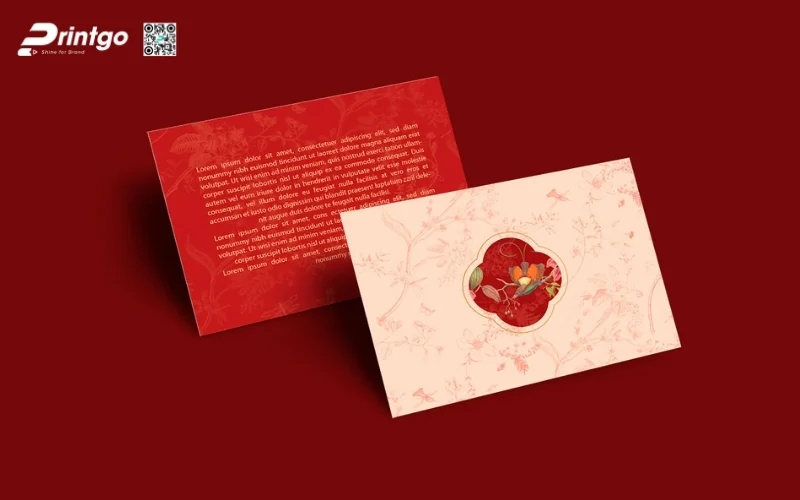 Mẫu thiệp chúc Tết khách hàng màu đỏ may mắn