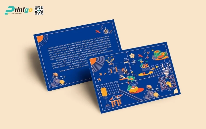 Mẫu thiệp chúc Tết khách hàng màu xanh hy vọng