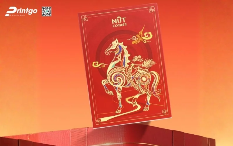Hộp quà tết luxury thiết kế linh vật con ngựa